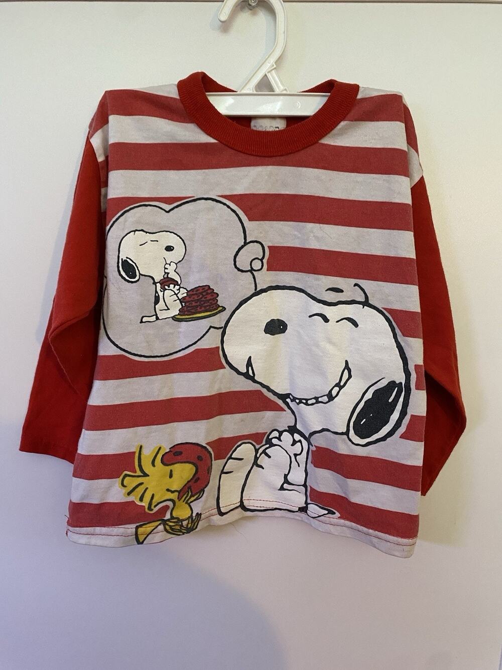 Vintage Kids Peanuts Snoopy Long Sleeve Shirt Size 4